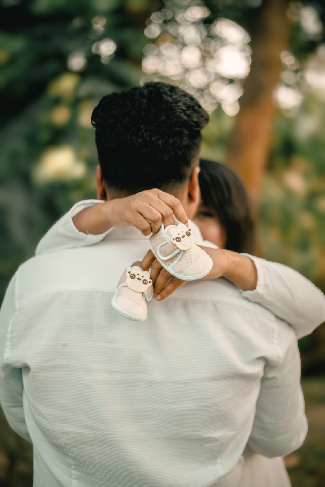 Expecting parents celebrate a new baby.