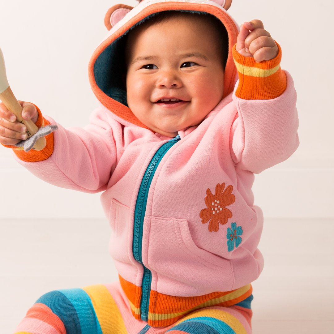 Highland Cow Hoodie for Kids - Zip Front with Animal Face