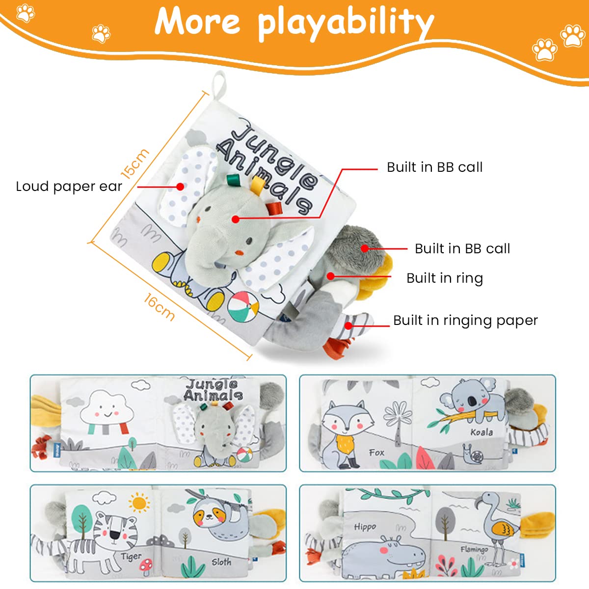 Early Learning Baby Cloth Toy Book