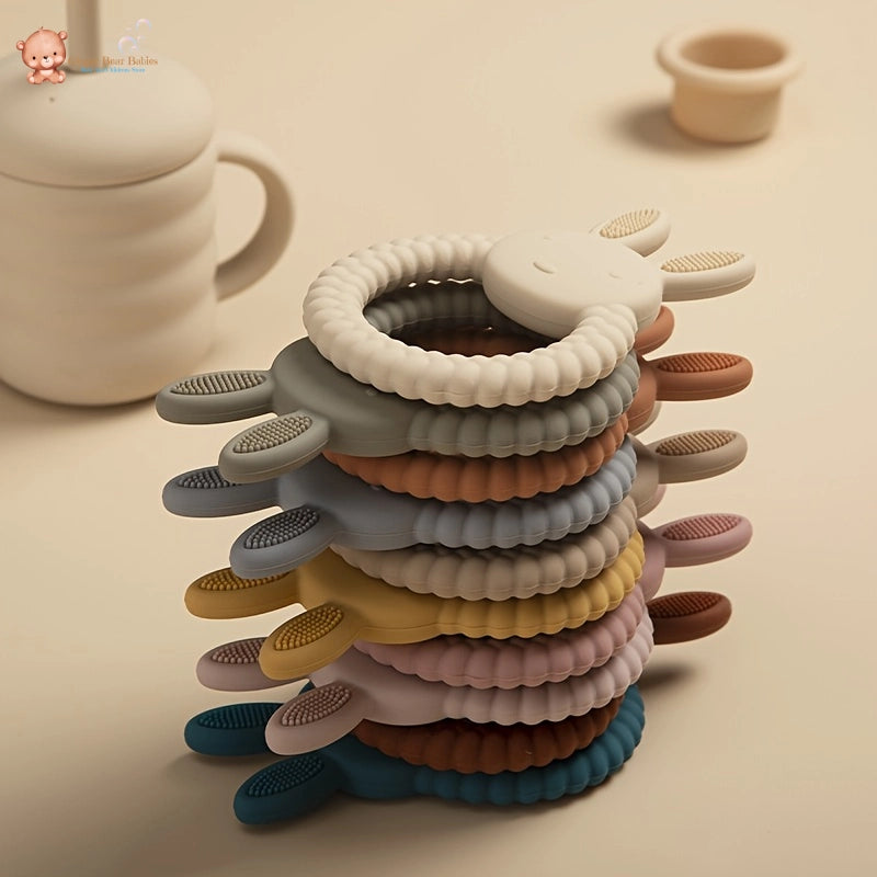 Silicone Teether Toy for Babies - Healthy Cartoon Rabbit Design - Food Grade - 0-3 Years