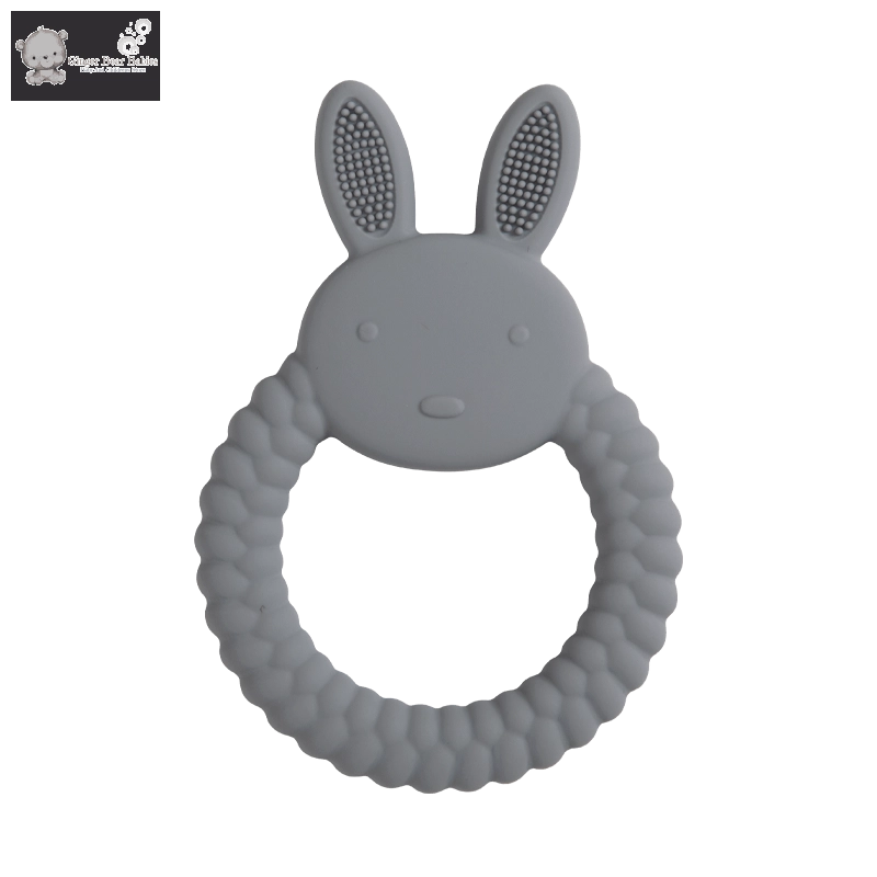 Silicone Teether Toy for Babies - Healthy Cartoon Rabbit Design - Food Grade - 0-3 Years