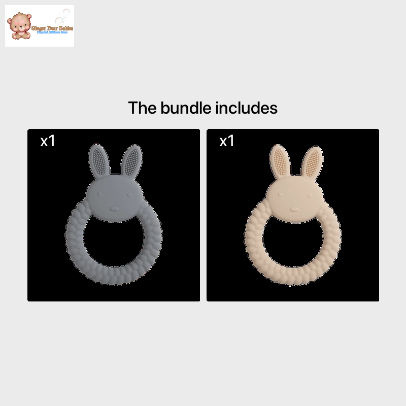 Silicone Teether Toy for Babies - Healthy Cartoon Rabbit Design - Food Grade - 0-3 Years