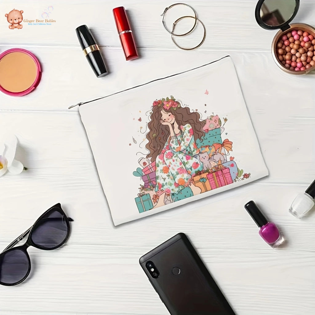 Stylish and Cute Canvas Cosmetic Bag - Perfect for Travel  or School