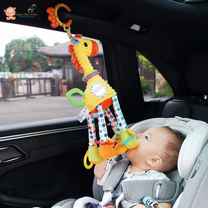 Plush Giraffe Zebra Stroller, Car and Cot Toy