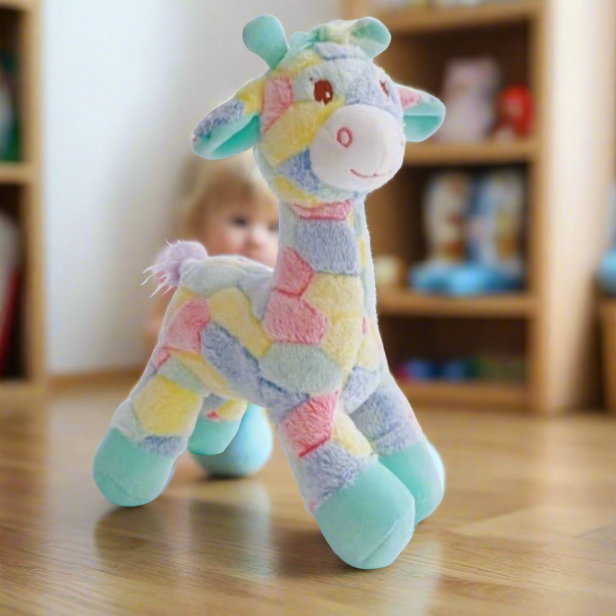 Sweet Colourful Giraffe Design Plush Toy