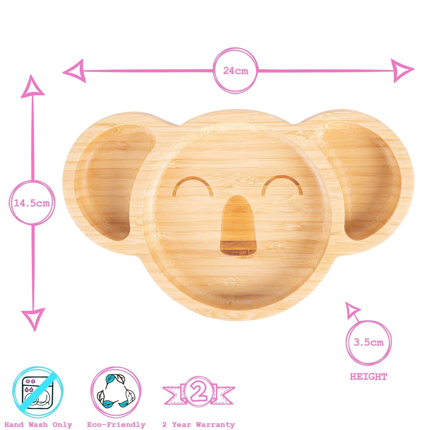 Bamboo Koala Shaped Suction Plate