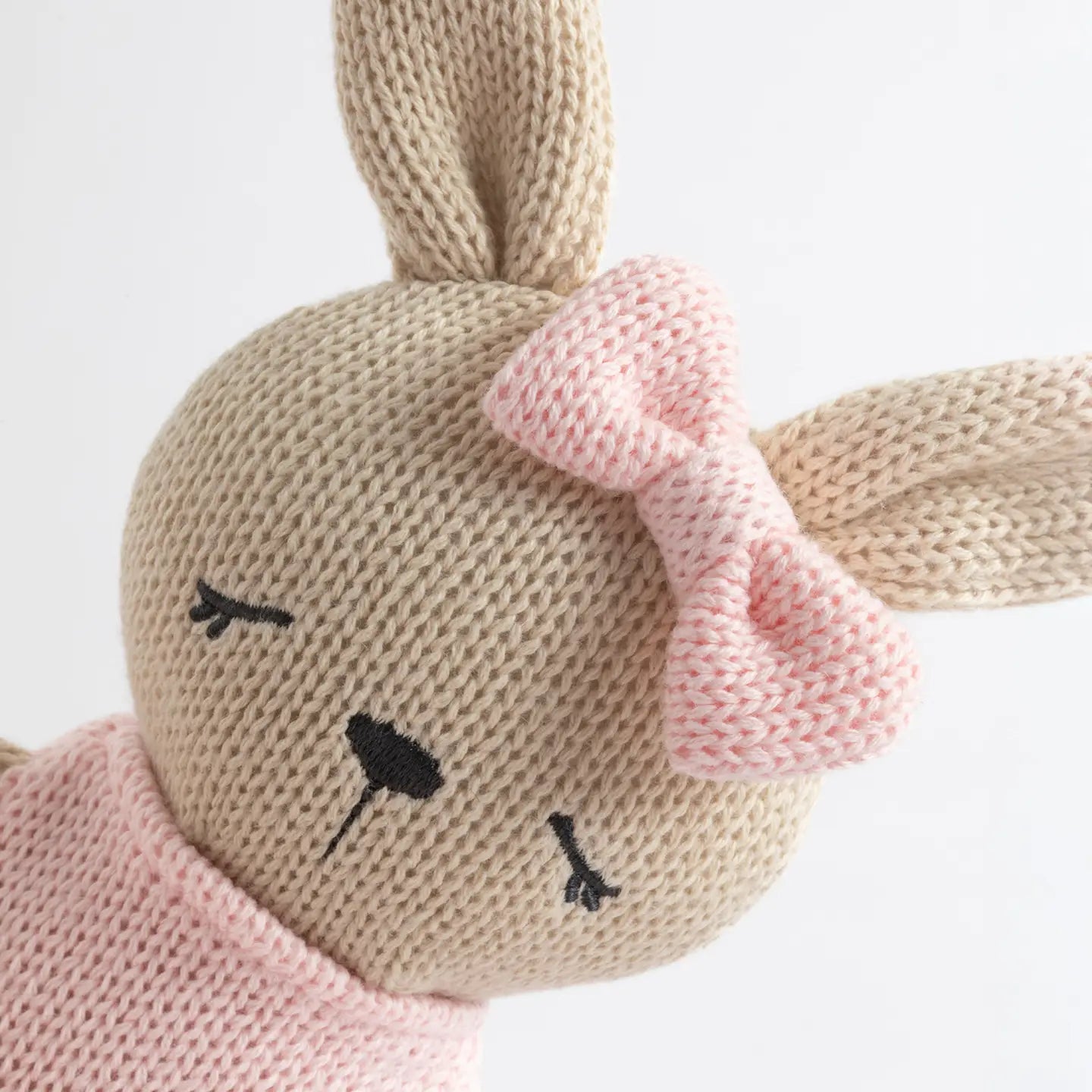 Bella the Bunny Cotton Knit Baby Toy