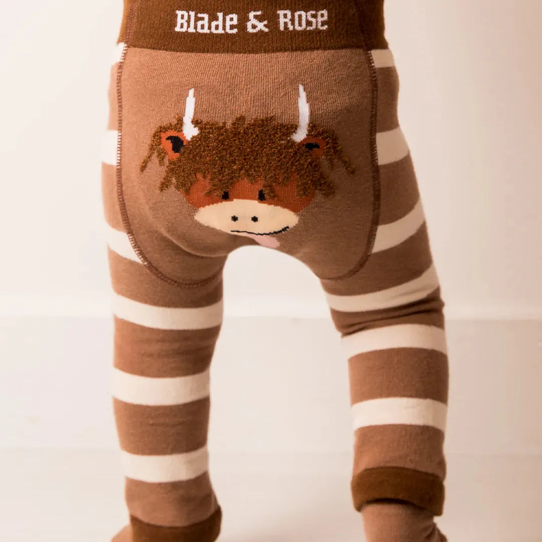 Neutral Highland Cow Leggings