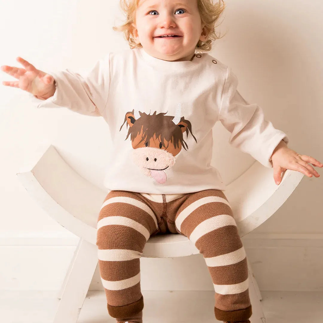 Neutral Highland Cow Leggings