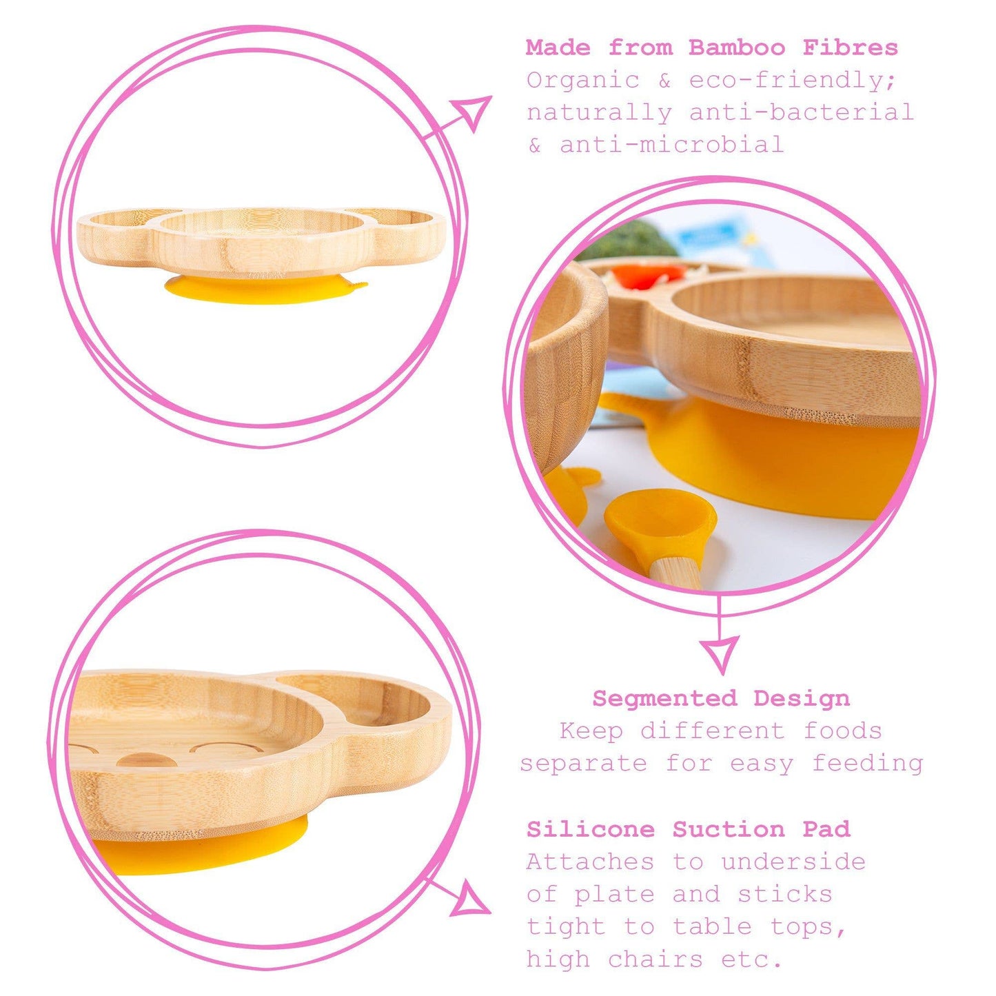 Bamboo Koala Shaped Suction Plate