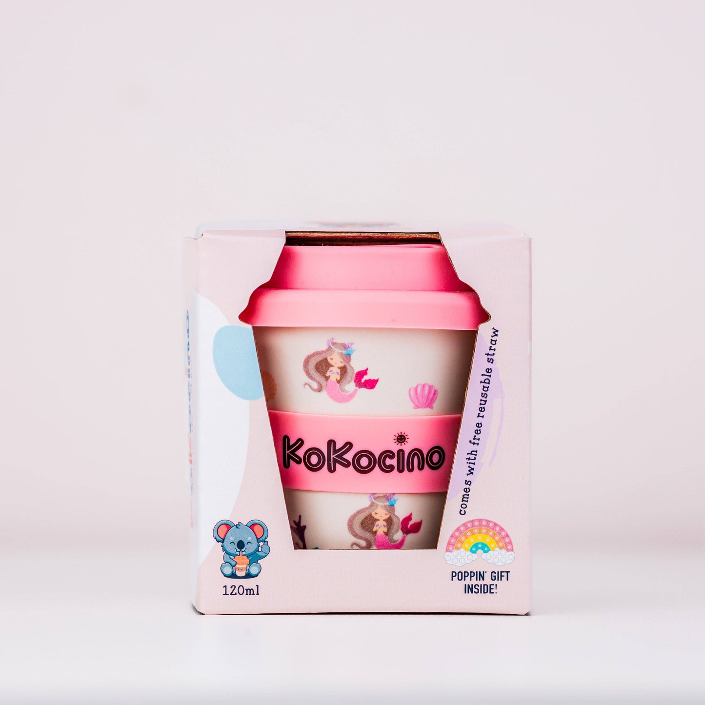 Mermaid Dreams Babyccino cup + Straw + Pop-it toy 120 ml
