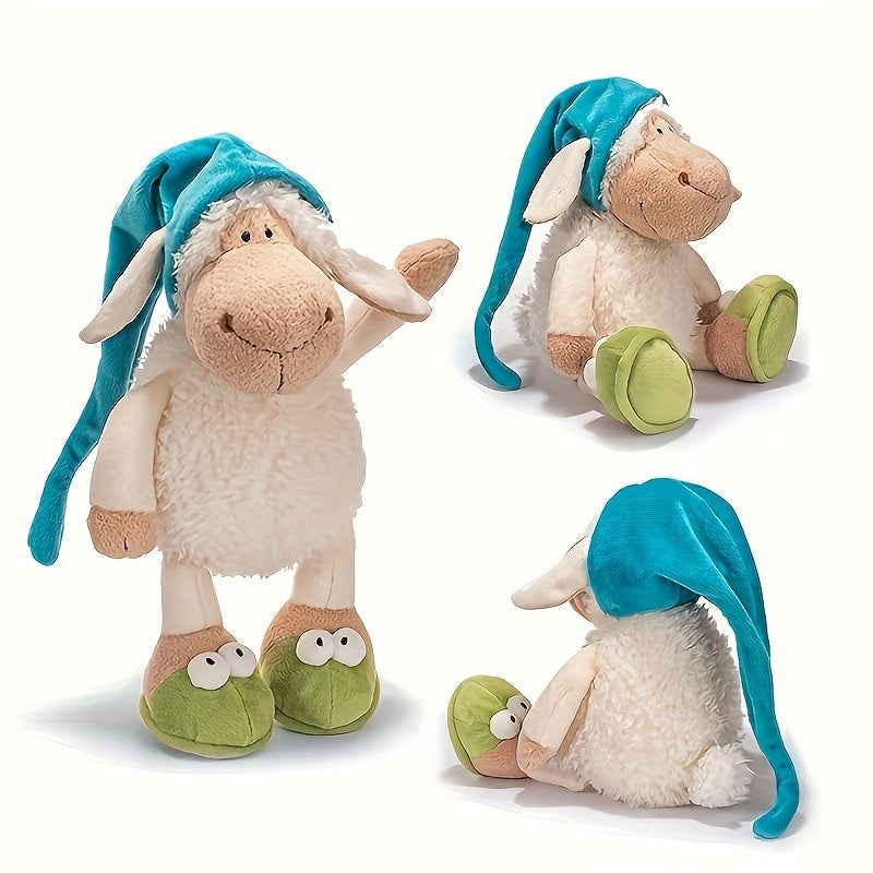 Adorable Soft Little Sheep with Cap Toy