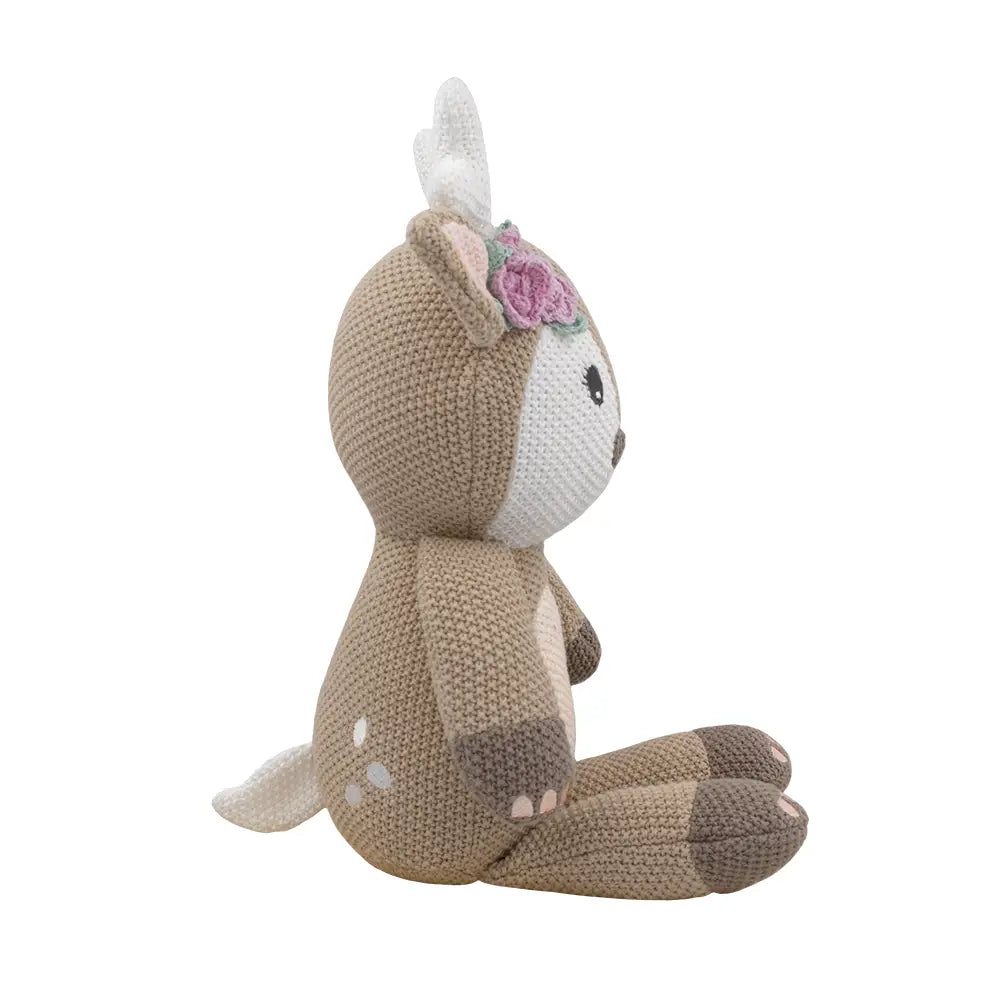 Ava the Fawn Soft Cotton Knit Baby Toy