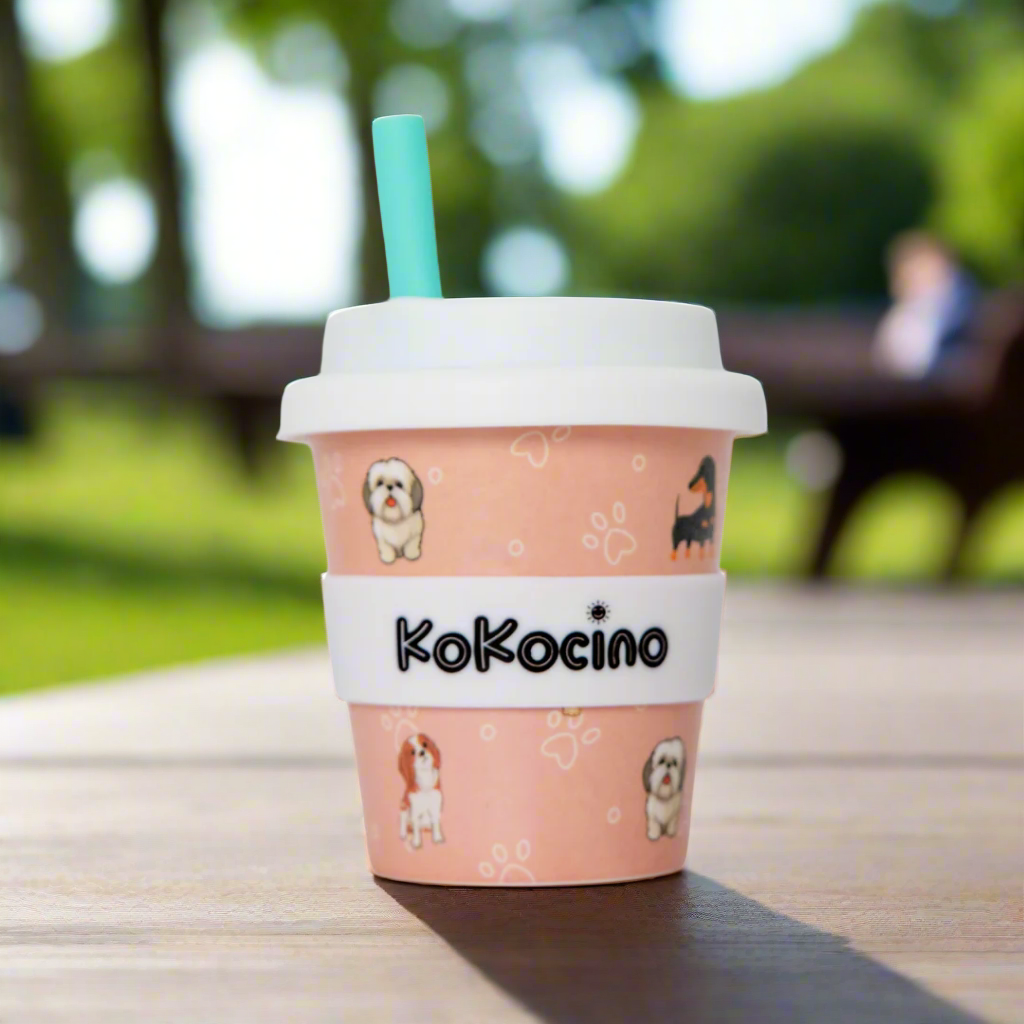 Pawesome Cup-pup-cino Kids Bamboo Cup Set | Eco-Friendly Babyccino Cup
