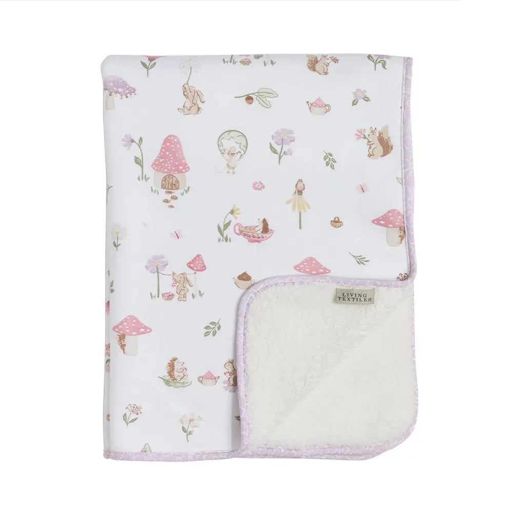 Little Dears Organic Cotton Pram Blanket - Sherpa Baby Blanket