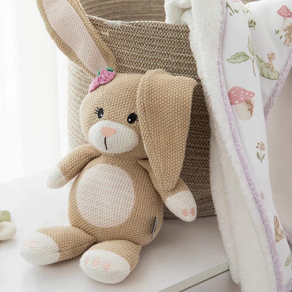 Little Dears Organic Cotton Pram Blanket - Sherpa Baby Blanket