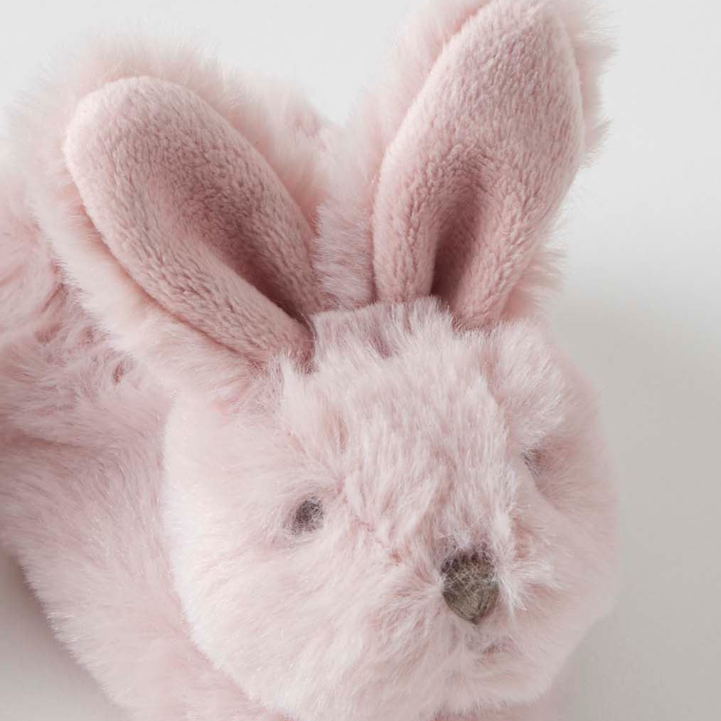 Super Cute and Cozy "Some Bunny Loves You" Pink Baby Booties