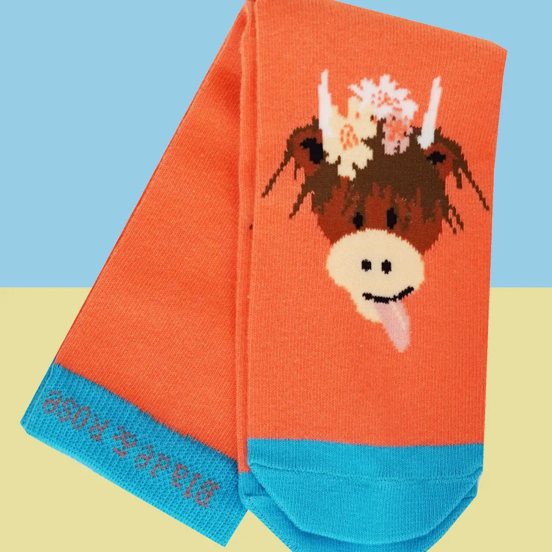 Bonnie Highland Children's Cow Socks