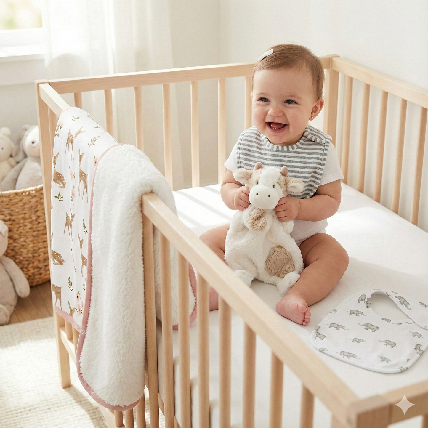 Clover the Cow Hoochy Coochie combination Comforter and Puppet