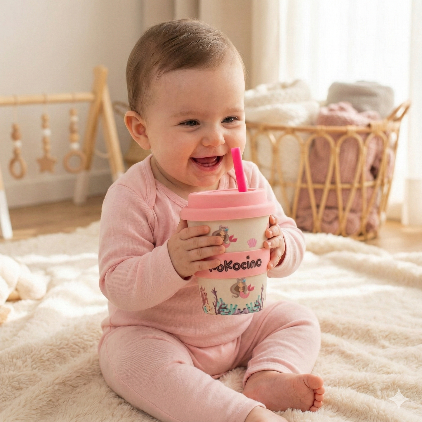 Mermaid Dreams Babyccino cup + Straw + Pop-it toy 120 ml