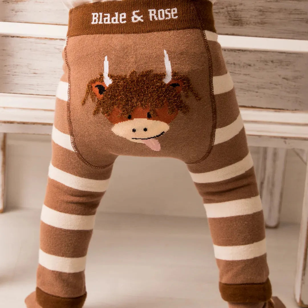 Neutral Highland Cow Leggings