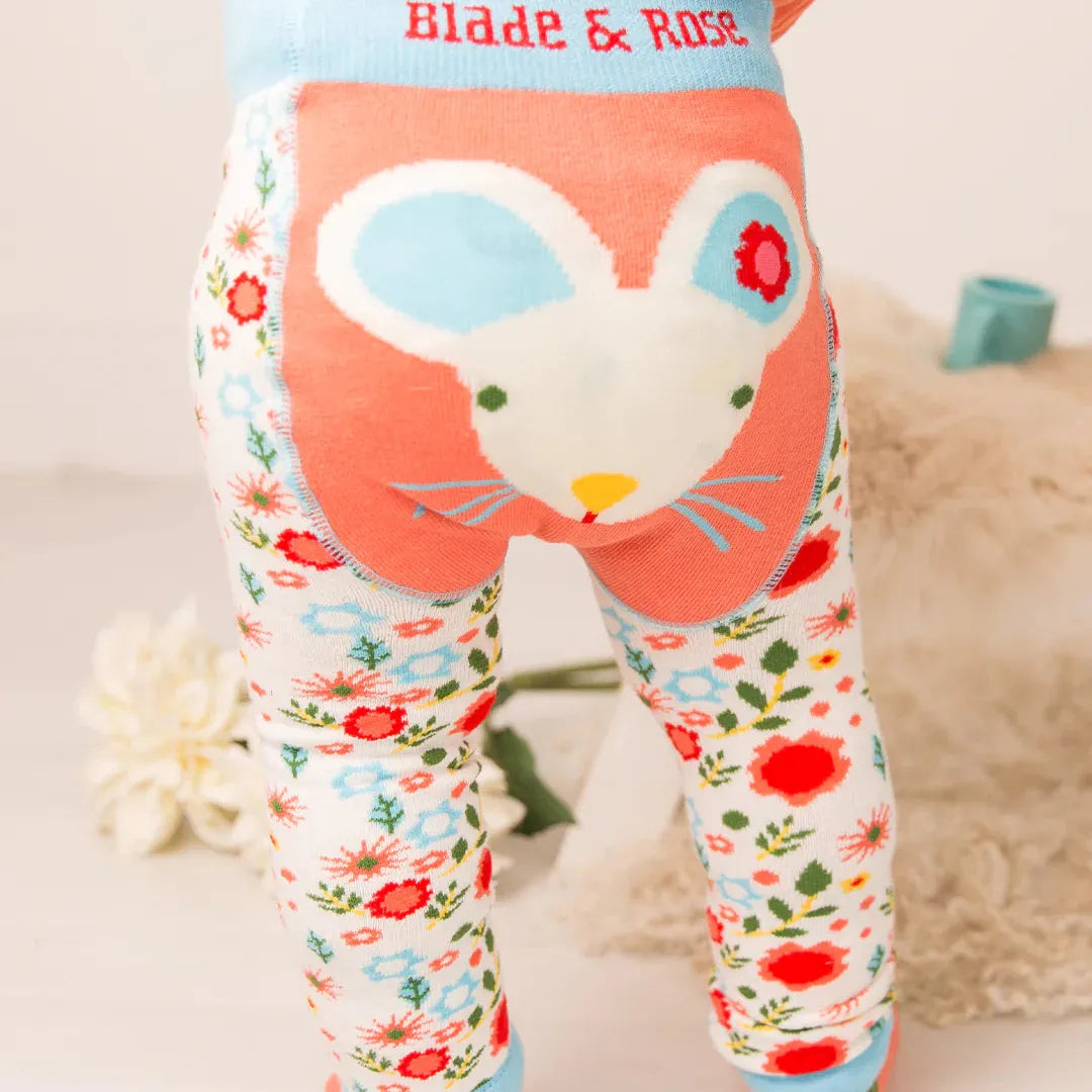 Adorable baby leggings from Maura the Mouse collection.
