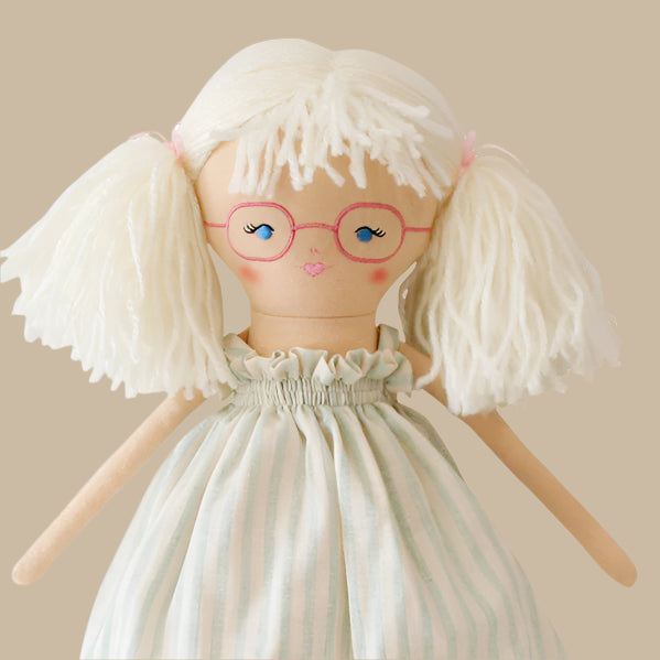 Alimrose Sweet Jesse - Sage Stripe dress - 45cm