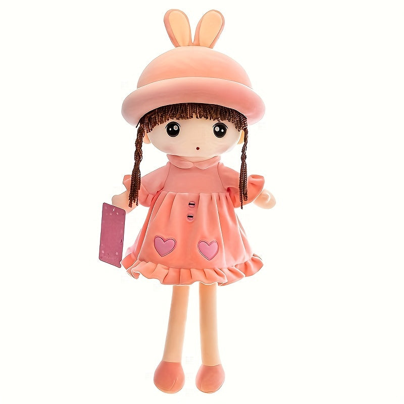 Super Cute Bunny Eared Hat Plush Rag Doll