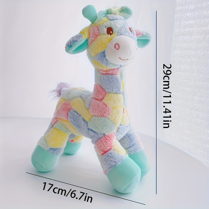 Sweet Colourful Giraffe Design Plush Toy