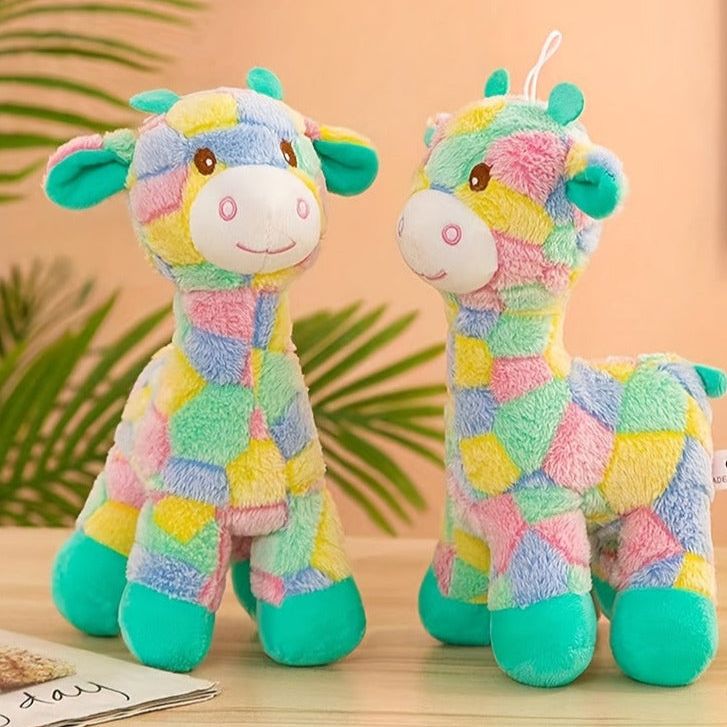 Sweet Colourful Giraffe Design Plush Toy