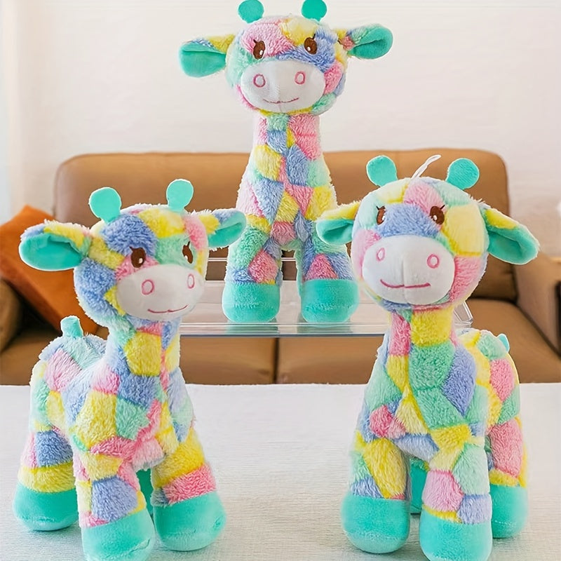Sweet Colourful Giraffe Design Plush Toy