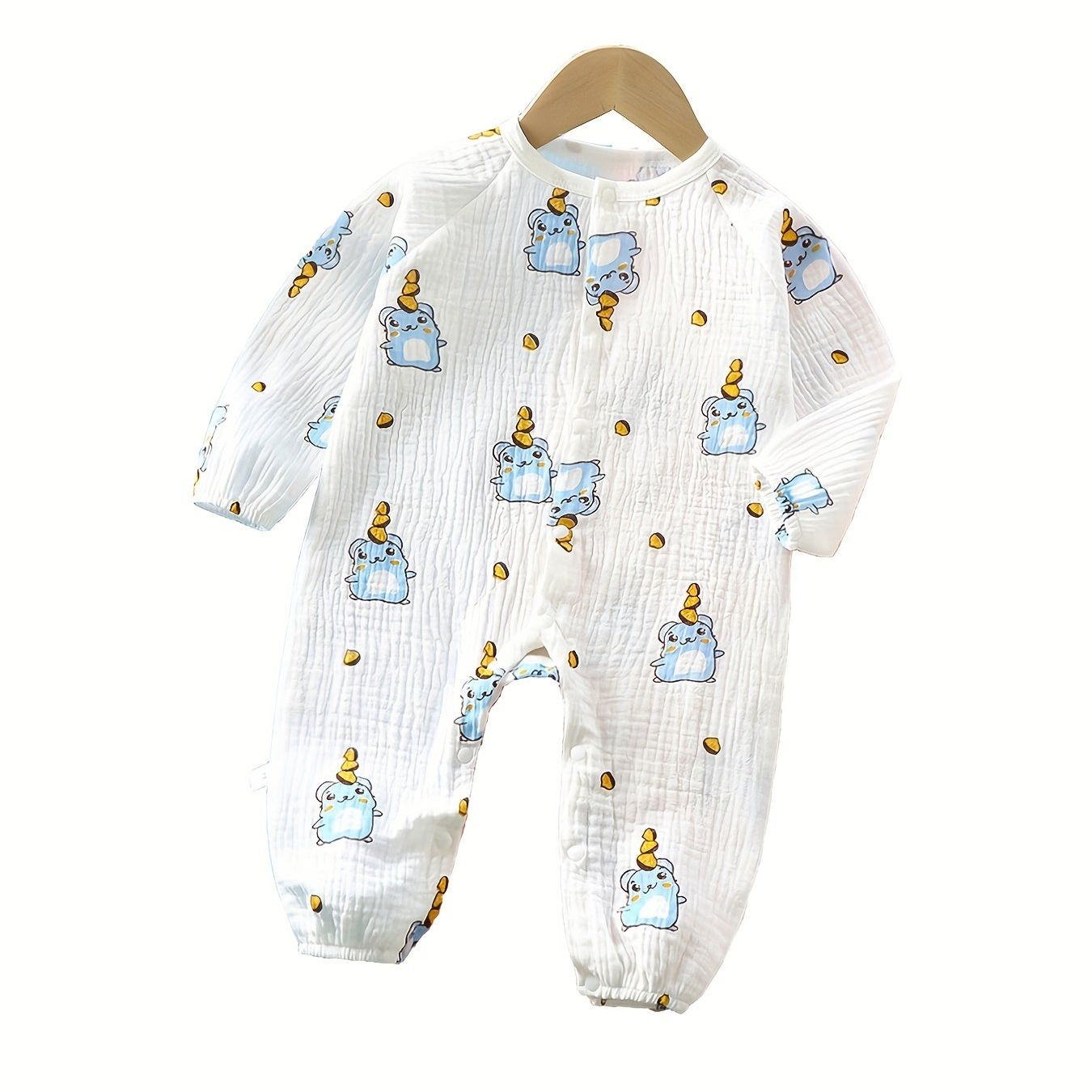 Baby Boys Cute Cartoon Hamster Jumpsuit