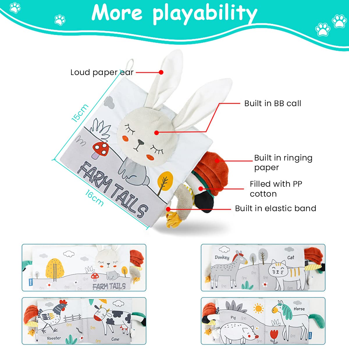 Early Learning Baby Cloth Toy Book