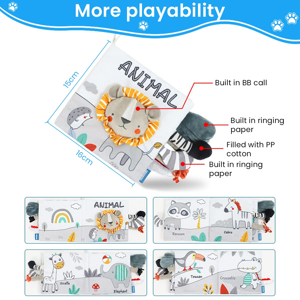Early Learning Baby Cloth Toy Book