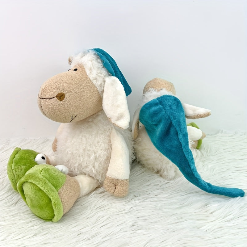 Adorable Soft Little Sheep with Cap Toy