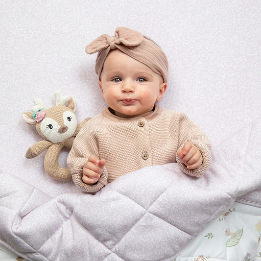Ava Knitted Soft Plush Rattle Toy for Newborns & Toddlers