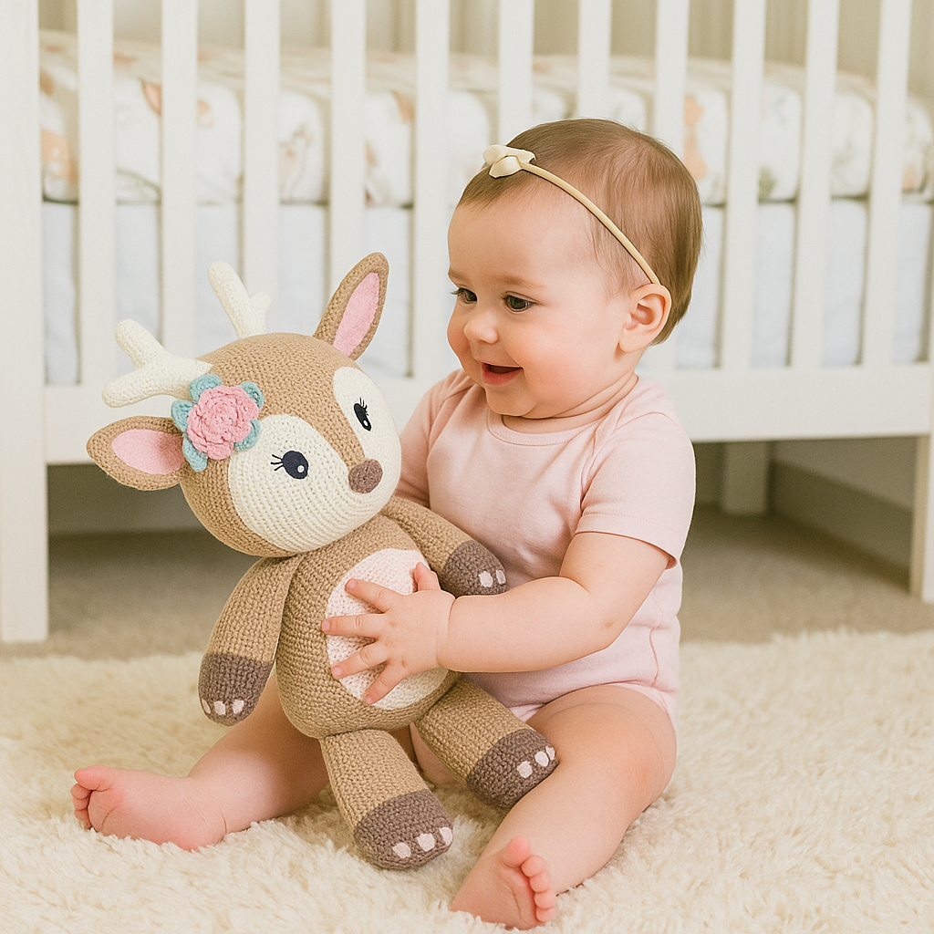 Ava the Fawn – Soft Cotton Knit Baby Toy