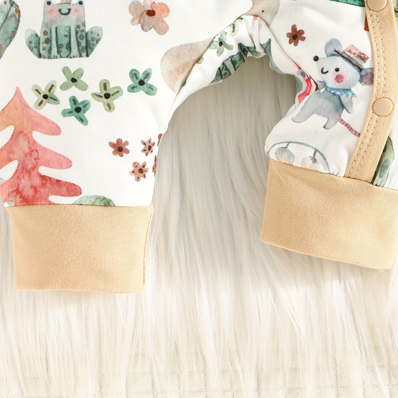 Baby Boy's Sweet Watercolour Mushroom Print Bodysuit