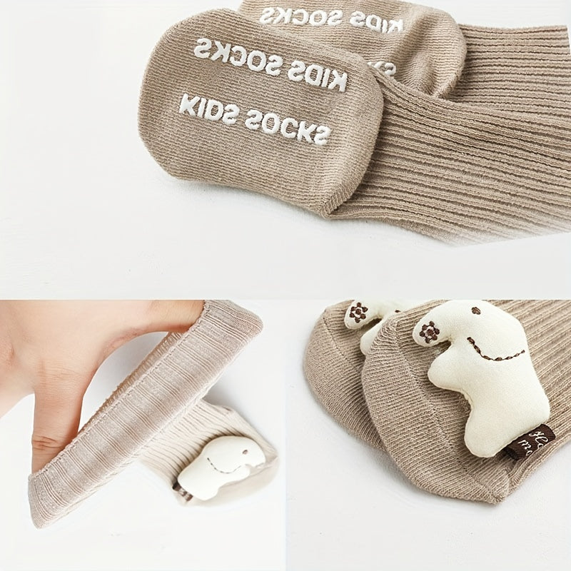 Cute Cartoon Bear Cotton Non-slip Baby Socks
