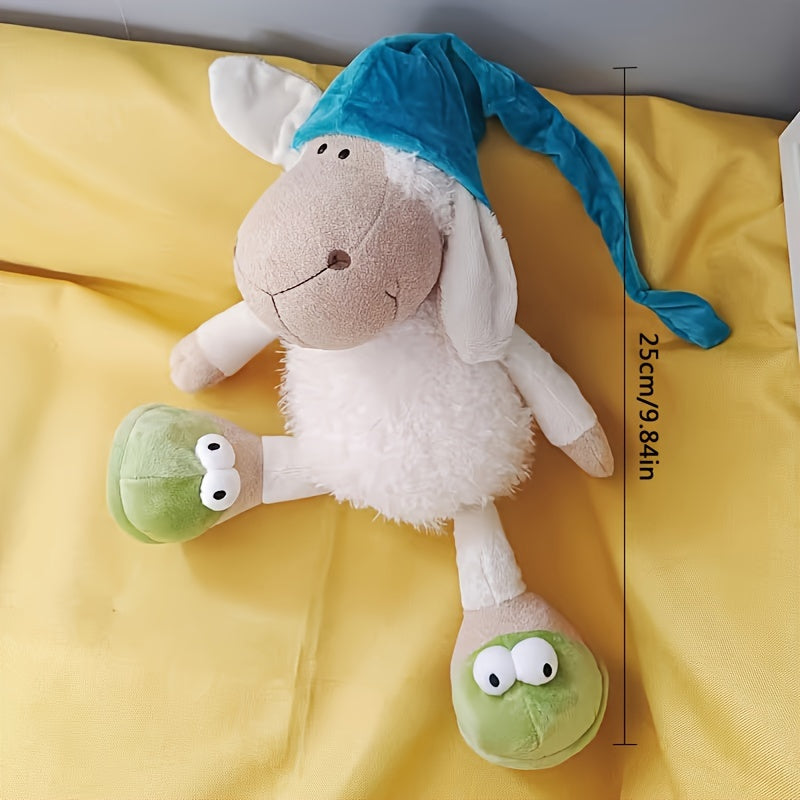 Adorable Soft Little Sheep with Cap Toy