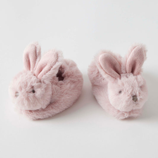 Super Cute and Cozy "Some Bunny Loves You" Pink Baby Booties