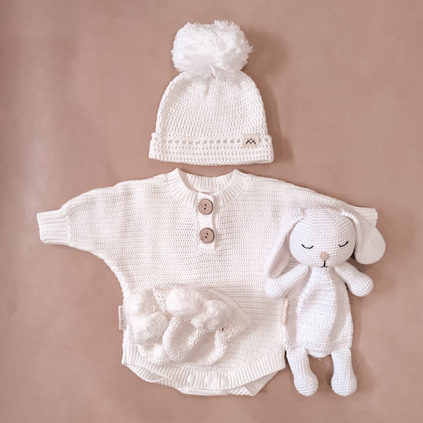 Newborn Textured Knitted Body Suit - Beautifully Soft