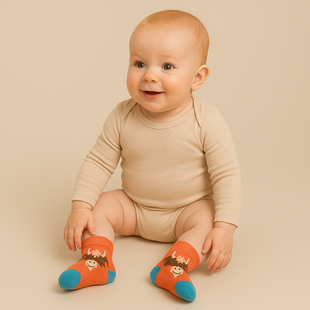 Bonnie Highland Cow – Knit Socks