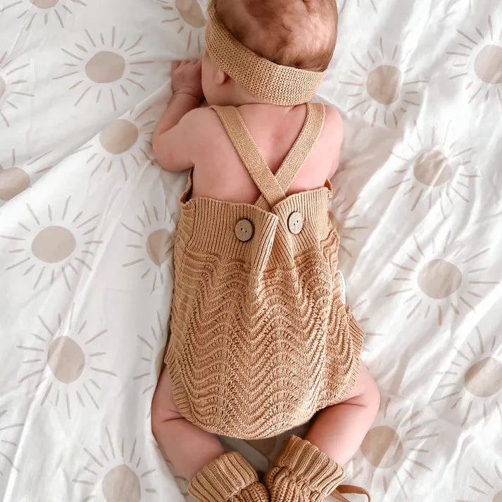 Fringed Swaddle Sun design Blanket
