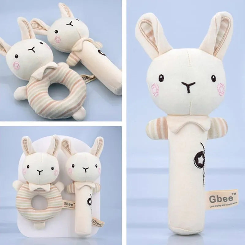 Soft Rabbit and Elephant Baby Rattle's