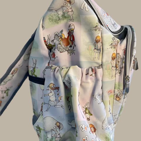 Alice In Wonderland Canvas Baby Backpack