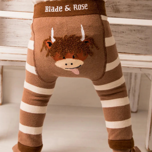 Neutral Highland Cow Leggings