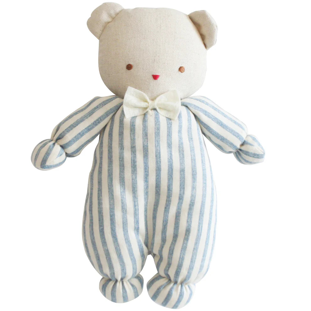 Alimrose Baby Ted - Chambray Striped