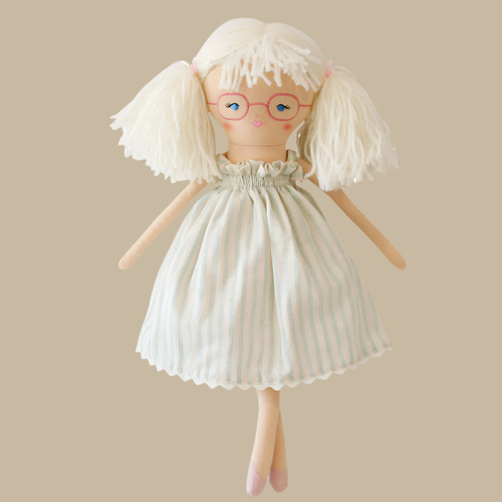 Alimrose Sweet Jesse - Sage Stripe dress - 45cm