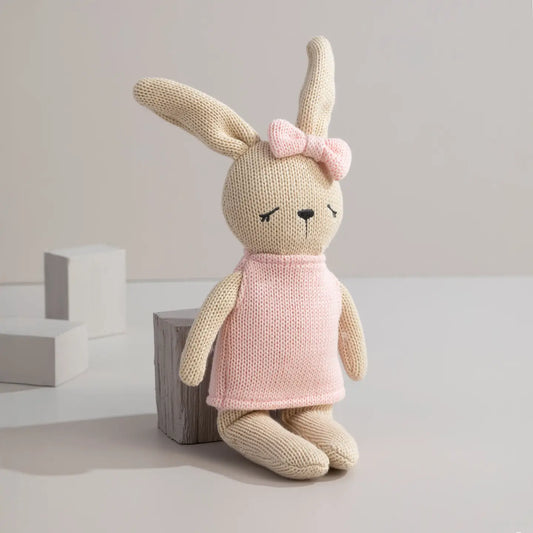 Bella the Bunny Cotton Knit Baby Toy